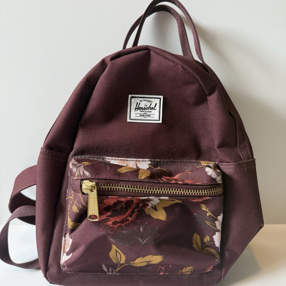 Herschel Supply Co Mini Small Backpack Bag Sketch‎ Bloom Brown